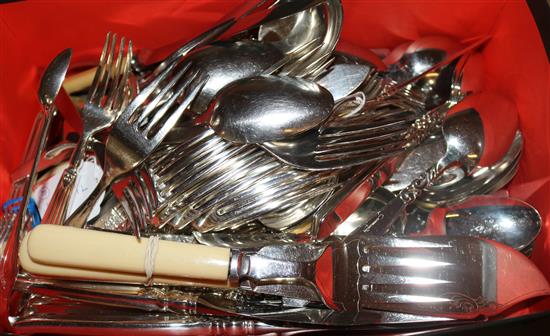 Part service of Community flatware and sundry other plated and stainless steel flatware(-)